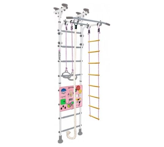 Шведская стенка Midzumi Niji Busyboard снежный барс и бизиборд розовый M08595004