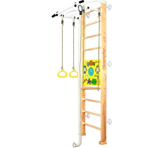 Шведская стенка Kampfer Helena Wall Busyboard, №1 натуральный, стандарт, бизиборд, желтый K08554002