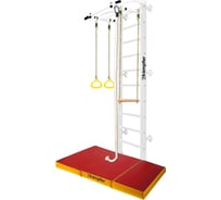 Шведская стенка с матом Kampfer Helena Wall, №6 жемчужный, стандарт, турник, мат №6 красный K09981011