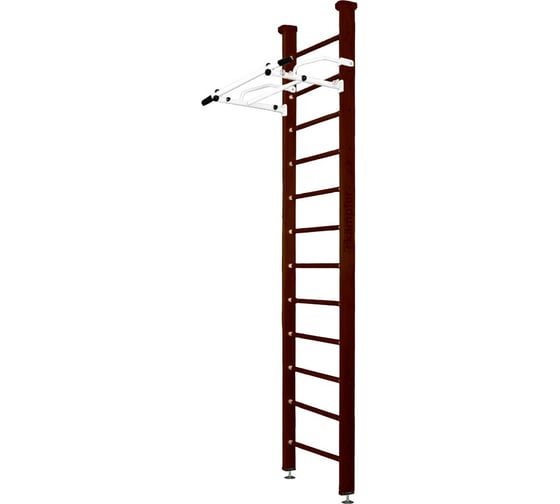 Шведская стенка Kampfer Swedish Ceiling, №5 шоколадный, высота 3м, белый, турник K04289022 1
