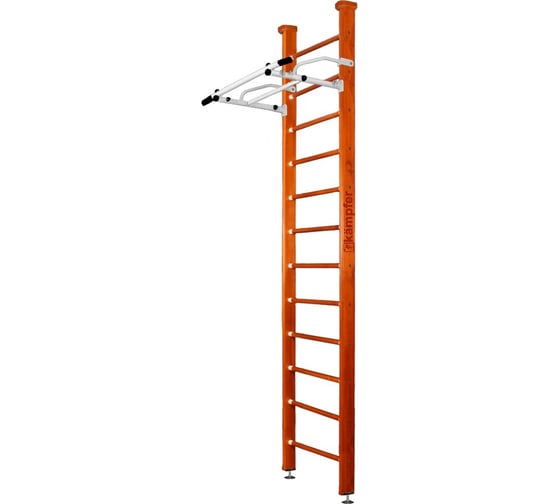 Шведская стенка Kampfer Swedish Ceiling, №4 вишневый, высота 3м, антик, турник K04289017