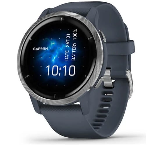 Часы Garmin Venu 2 GPS Wi-Fi Blue Granite + Passivated WW 010-02430-10 1