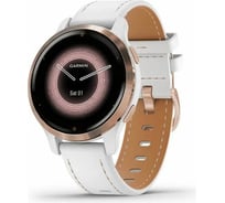 Часы Garmin Venu 2S GPS Wi-Fi Rose Gold + White Leather WW 010-02429-23