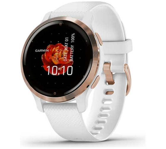 Часы Garmin Venu 2S GPS Wi-Fi Rose Gold + White WW 010-02429-13 1
