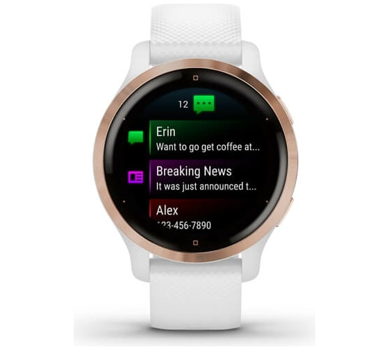 Часы Garmin Venu 2S GPS Wi-Fi Rose Gold + White WW 010-02429-13