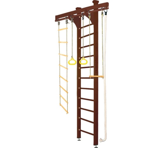 Шведская стенка Kampfer Wooden Ladder Ceiling, №5 шоколадный, высота 3м K04287011