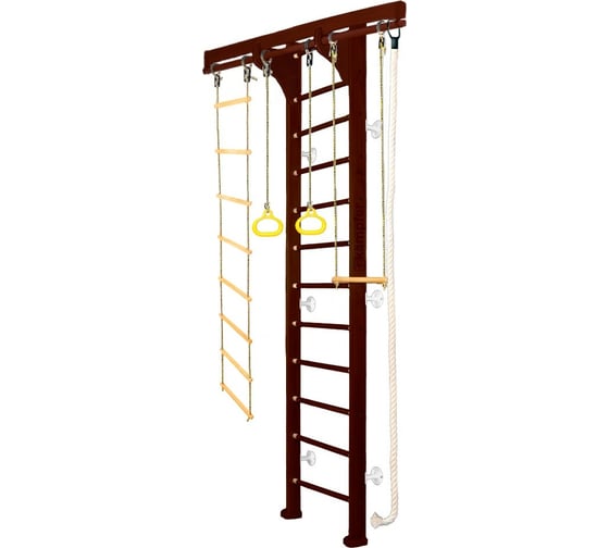 Шведская стенка Kampfer Wooden Ladder Wall, №5 шоколадный, высота 3м, белый K04288011