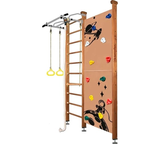 Шведская стенка Kampfer Jungle Ceiling Boy, №2 ореховый, стандарт, антик турник K07603011