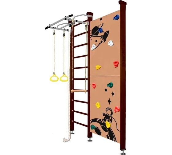 Шведская стенка Kampfer Jungle Ceiling Boy, №5 шоколадный, стандарт, антик турник K07603023 1