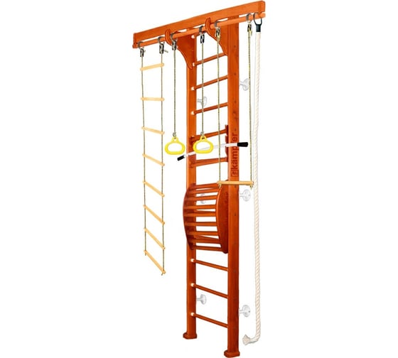 Шведская стенка Kampfer Wooden ladder Maxi Wall, №4 вишневый, высота 3 м, белый K03625009
