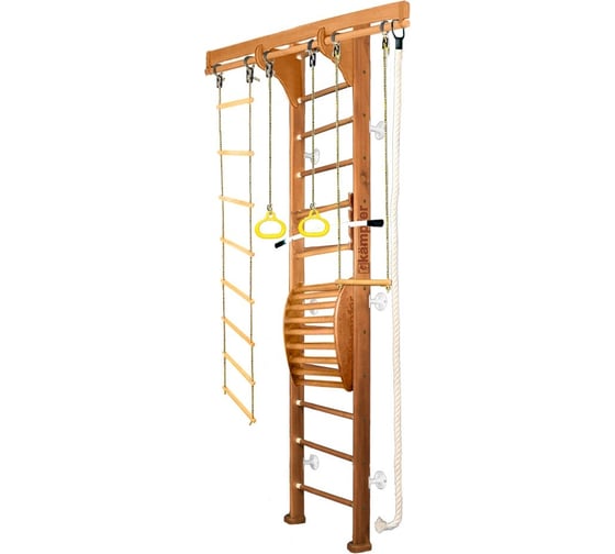 Шведская стенка Kampfer Wooden ladder Maxi Wall, №2 ореховый, высота 3 м, белый K03625005