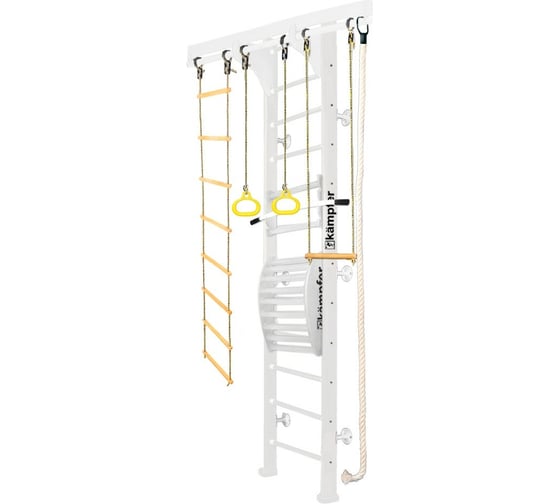 Шведская стенка Kampfer Wooden ladder Maxi Wall, №6 жемчужный, высота 3 м, белый K03625013