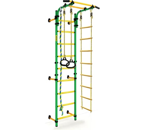 Шведская стенка Kampfer Strong Kid Wall, зеленый/желтый, высота +26 см K00195001