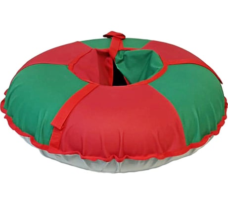 Санки-ватрушка ATEMI SV-80RG, диаметр 80 см, ПВХ, секторный верх, цвет красно-зеленый 00-00008553
