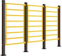 Шведская стенка Воркаут Kampfer Three-section Ladder Workout 3-1 черный/желтый K08822001
