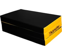 Спортивный мат Kampfer Black Мат №6, 150х100х10 см, складной, винилискожа, черный/желтый K08776001