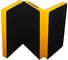Спортивный мат Kampfer Black Мат №6, 150х100х10 см, складной, винилискожа, черный/желтый K08776001 2