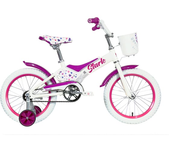 Велосипед STARK 21 Tanuki 14 Girl белый/розовый HQ-0004724 0