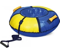 Надувная ватрушка-тюбинг Nika Классик, 95см, синий/желтый, с автокамерой ТБ1К-95/СЖ2