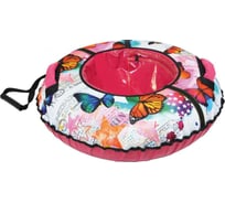 Надувная ватрушка-тюбинг Nika 70см, с бабочками, с автокамерой ТБ2К-70/Б2