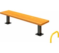 Пресс-скамья Воркаут Kampfer Straight Press Bench Light Workout 1-8 черный/желтый K08809001