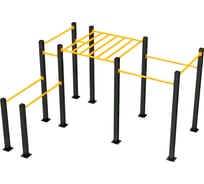 Воркаут площадка Kampfer Master Power Workout 4-2 черный/желтый K08833001