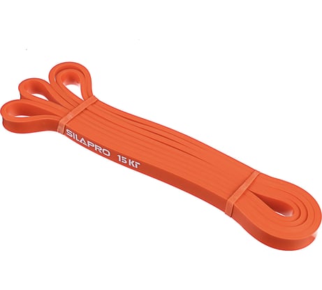 Силовая эластичная лента для фитнеса SILAPRO 208x0.45x1.3 см, 15 кг 093-002