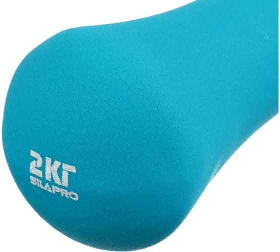 Гантель в форме кости SILAPRO 2 кг, металл, неопреновое покрытие 191-049