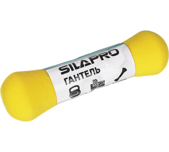 Гантель в форме кости SILAPRO 1 кг, металл, неопреновое покрытие 191-048