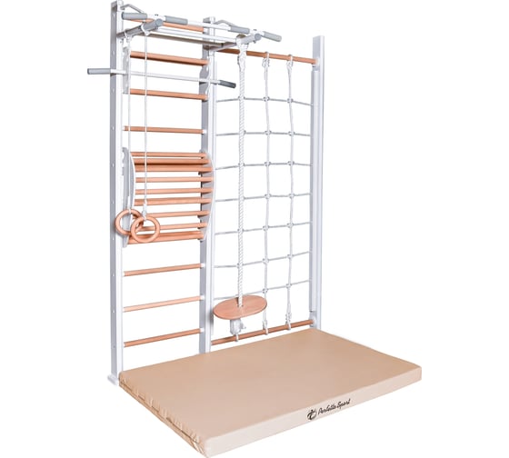 ДСК Perfetto sport Scala in legno con rete 1 bianco-naturale PS-128 СГ000005352