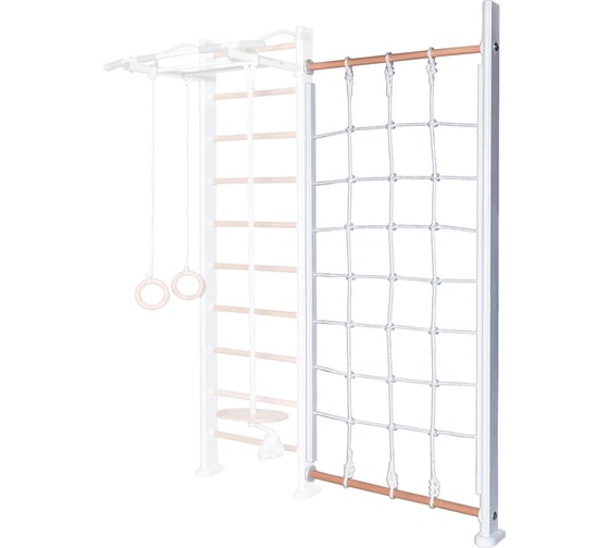 Стойка с сеткой Perfetto sport Verticale in legno con rete bianco-naturale PS-134 СГ000005339 1