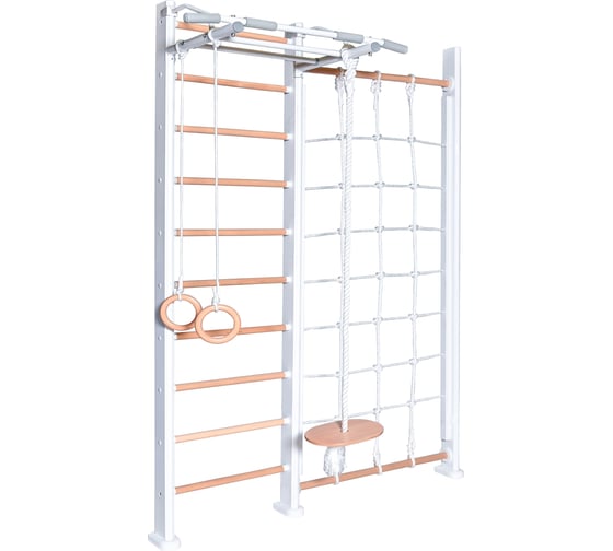 ДСК Perfetto sport Scala in legno con rete bianco-naturale PS-125 СГ000005351