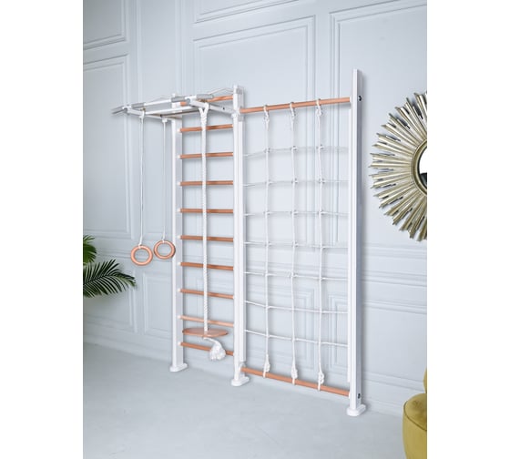 ДСК Perfetto sport Scala in legno con rete bianco-naturale PS-125 СГ000005351
