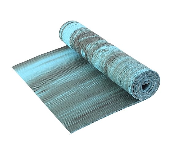 Коврик для фитнеса и йоги Larsen PVC, мультиколор, 180x60x0.8 см 4690222157123