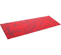 Коврик для фитнеса и йоги Larsen PVC, красный, с принтом, 180x60x0.5 см 4690222168174
