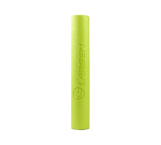 Коврик для фитнеса и йоги Larsen PVC, лайм, 173x61x0.4 см 4690222157116
