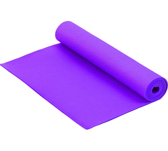Коврик для фитнеса и йоги Larsen PVC, фиолетовый, 173x61x0.6 см, повышенной плотности 4690222157147