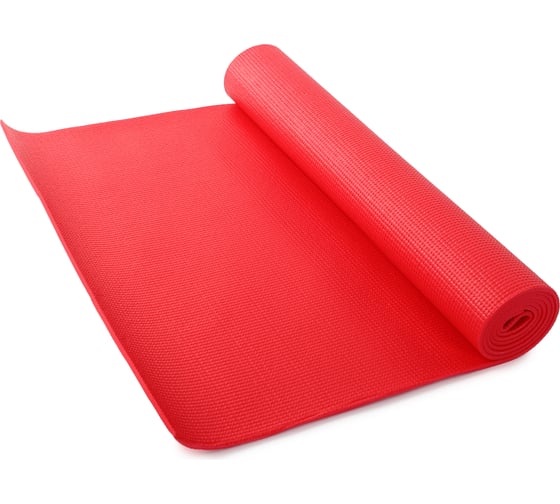 Коврик для фитнеса и йоги Larsen PVC, красный, 173x61x0.5 см 4690222168181