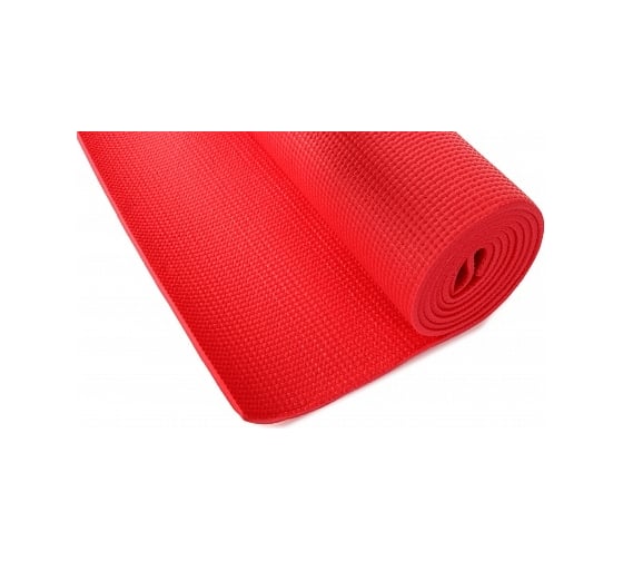 Коврик для фитнеса и йоги Larsen PVC, красный, 173x61x0.5 см 4690222168181