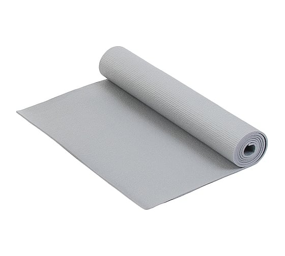 Коврик для фитнеса и йоги Larsen PVC, серый, 173x61x0.5 см 4690222168198