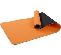 Коврик для фитнеса и йоги Larsen TPE оранжевый/черный 4690222171464