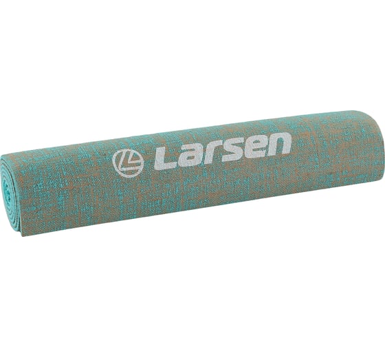 Джутовый коврик для фитнеса и йоги Larsen, бирюзовый, 183x61x0.5 см 4690222157222