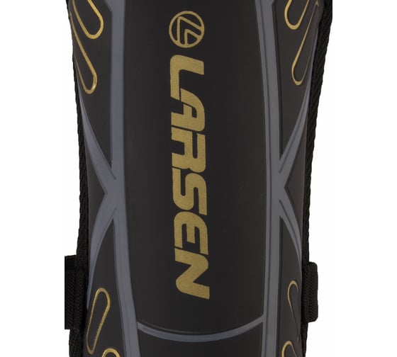 Футбольные щитки с защитой голеностопа Larsen 6890N черный, размер L 4690222137330