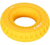 Кистевой круглый эспандер Start Up NT34035 с рельефом, 10 кг, жёлтый 4690222163407