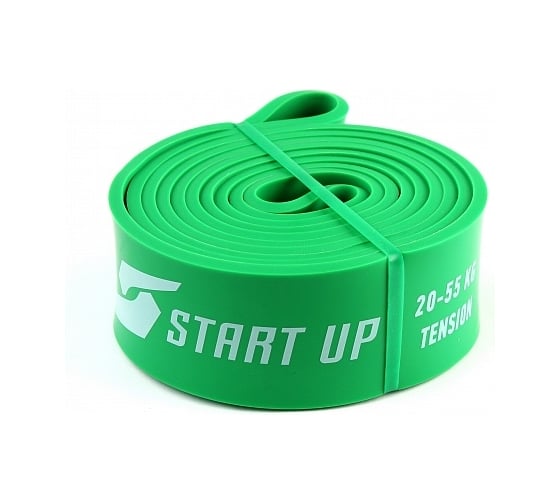 Эспандер для фитнеса Start Up замкнутый, NY green 208х4.5х0.45 см нагрузка 20-55кг 4690222170030