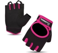 Перчатки для фитнеса Larsen 16-8344 black/pink р.S 4690222155716