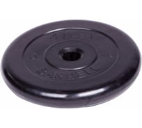 Обрезиненный диск Barbell Atlet d 31 мм, чёрный, 5.0 кг СГ000001513