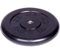 Обрезиненный диск Barbell d 26 мм, чёрный, 2.5 кг 412