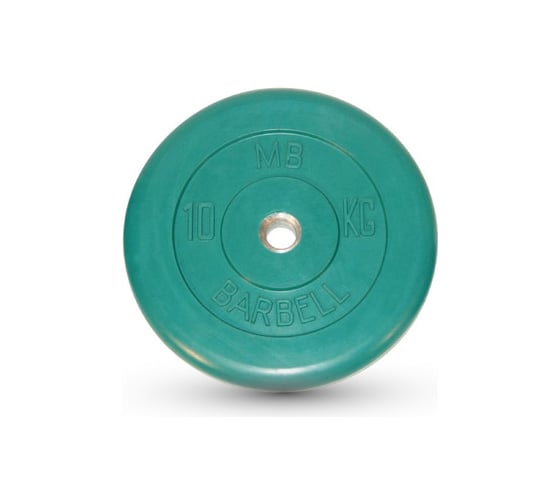 Обрезиненный диск Barbell d 26 мм, цветной, 10.0 кг 399