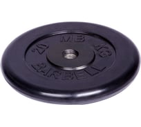 Обрезиненный диск Barbell d 31 мм, чёрный, 20.0 кг 435